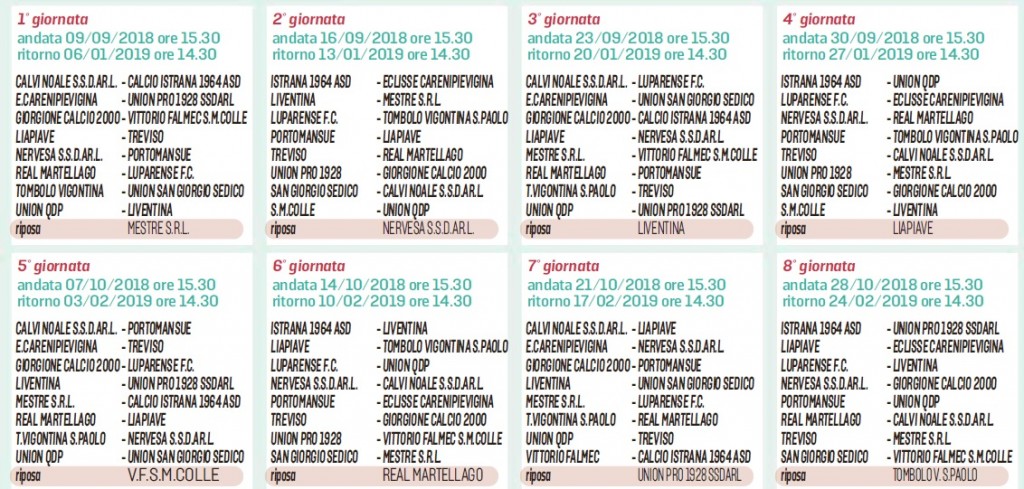 calendario Eccellenza 1
