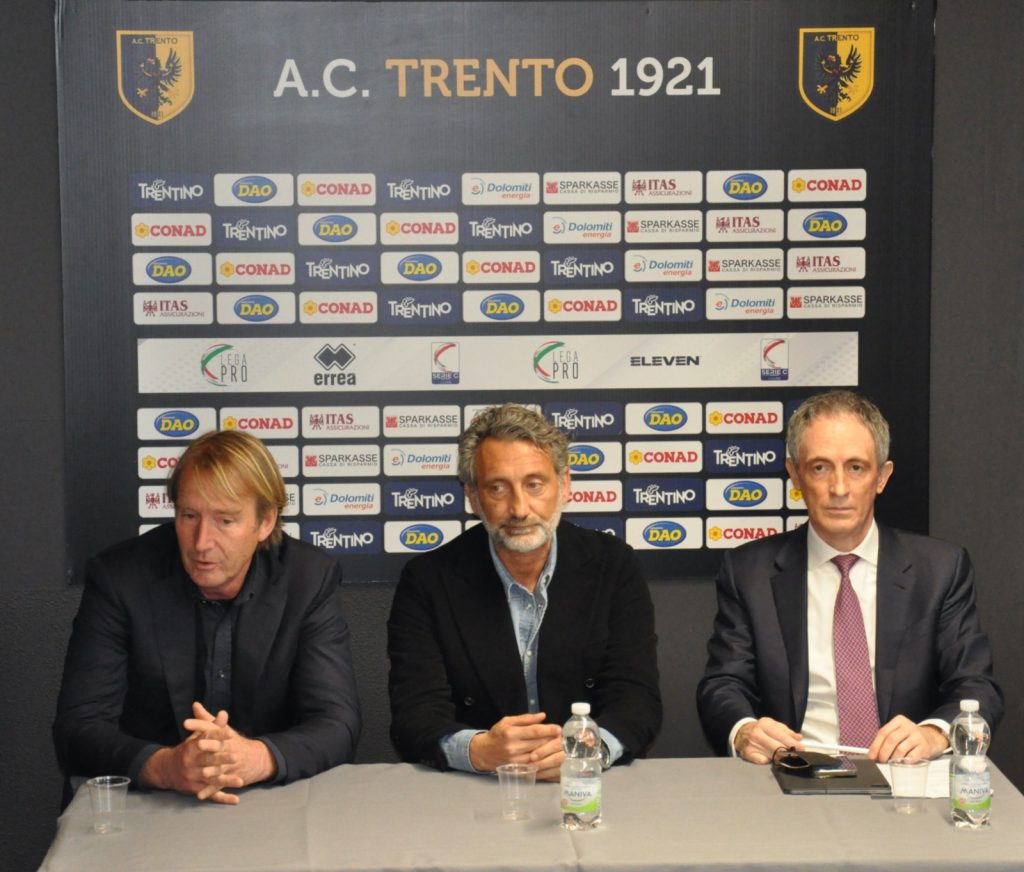 Il Dg Seeber, mister D'Anna e l'Ad Cattoni