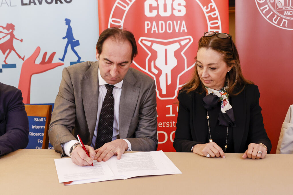 Firma accordo con CUS Padova e UniPD