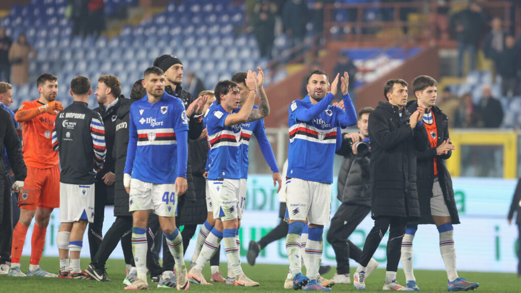 Sampdoria lapresse esultanza coda