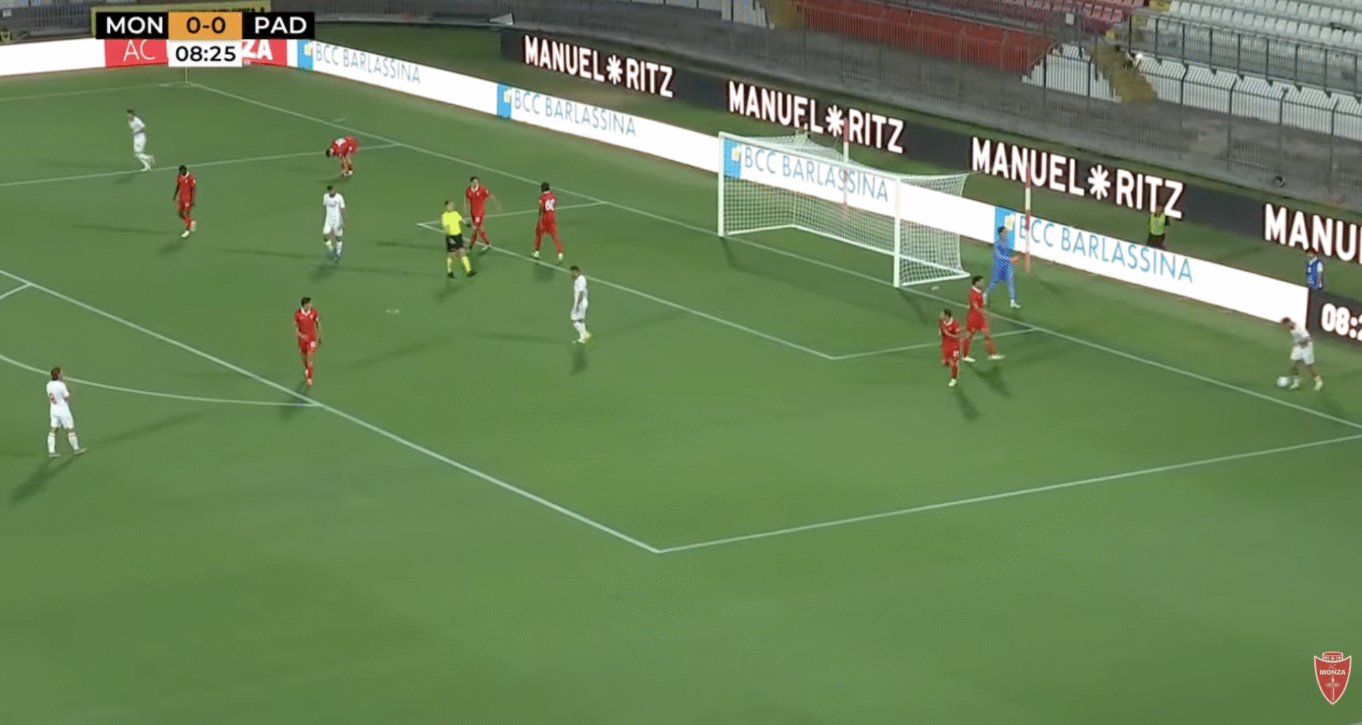 Monza-Padova 3-3: brianzoli avanti tre volte, di Lasagna (doppietta) il pari nel finale